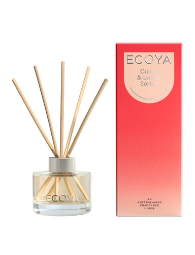 ECOYA Mini Reed Diffuser 50g - Guava & Lychee Sorbet