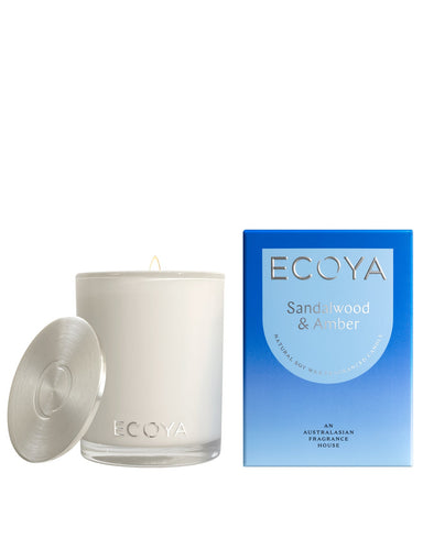 ECOYA Madison Candle 400g - Sandalwood & Amber