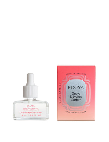 ECOYA Plug-In Diffuser Fragrance Flask 24ml - Guava & Lychee Sorbet