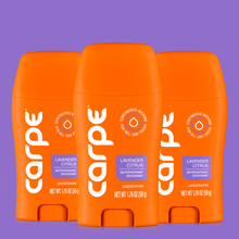 Load image into Gallery viewer, Carpe Antiperspirant Underarm Stick 50ml Trio Bundle
