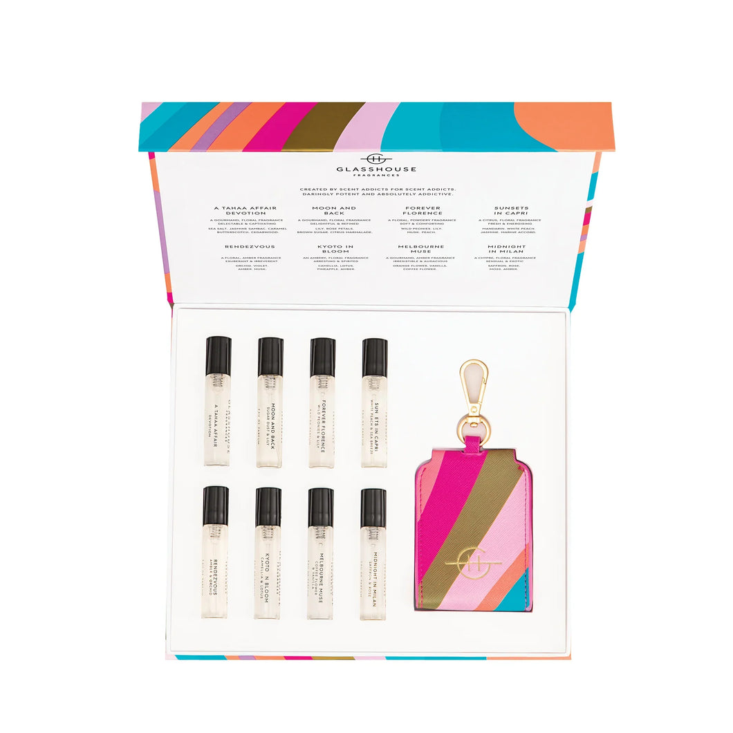 Glasshouse Fragrance Library & Travel Case Keyring 8x5ml