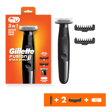 Load image into Gallery viewer, Gillette Fusion 1 Style Easy 3in1 FACE Trimmer + 2 Combs