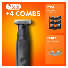 Load image into Gallery viewer, Gillette Fusion 1 Style Easy 4in1 FACE + BODY Trimmer + 4 Combs