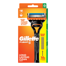 Load image into Gallery viewer, Gillette Fusion Manual Men's Razor Handle + 10 Razor Blade Refills