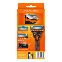 Load image into Gallery viewer, Gillette Fusion Manual Men's Razor Handle + 4 Razor Blades Refills
