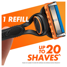 Load image into Gallery viewer, Gillette Fusion Manual Men's Razor Handle + 4 Razor Blades Refills
