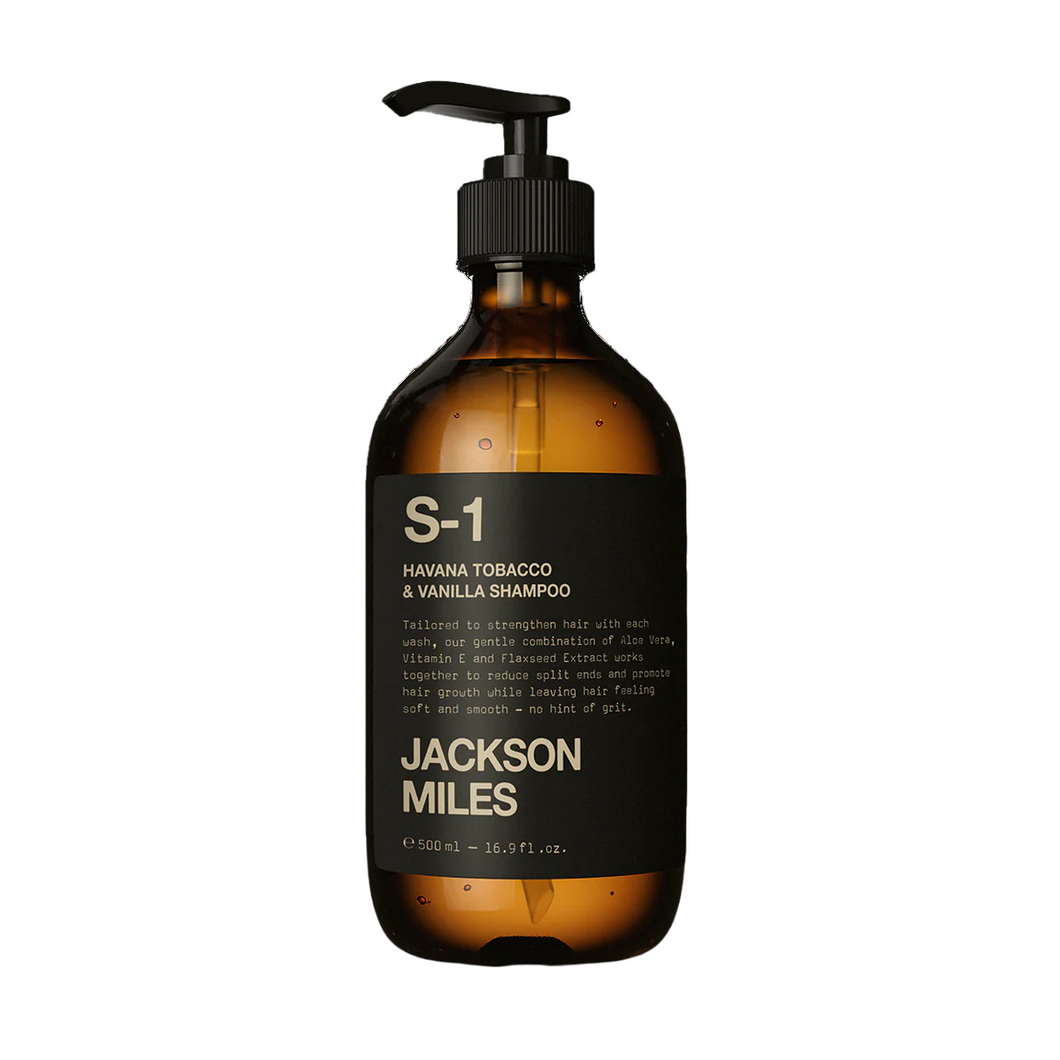 Jackson Miles S-1 Havana Tobacco & Vanilla Mens Shampoo 500ml