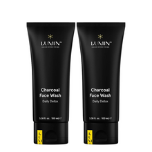 Load image into Gallery viewer, Lumin Charcoal Face Wash Duo Bundle