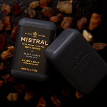 Load image into Gallery viewer, Mistral Black Amber Bar Soap 250g