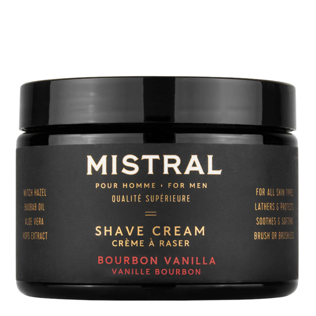 Mistral Bourbon Vanilla Shave Cream 255g