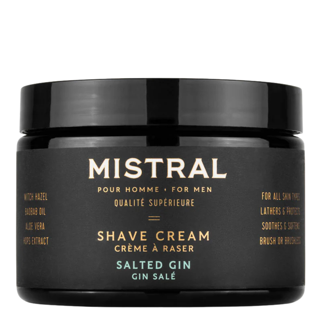 Mistral Salted Gin Shave Cream 255g