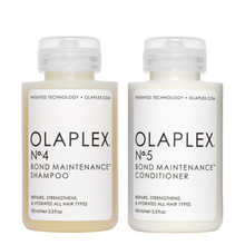 Load image into Gallery viewer, Olaplex Bond Maintenance No.4 Shampoo and No.5 Conditioner 100ml Travel Size Bundle