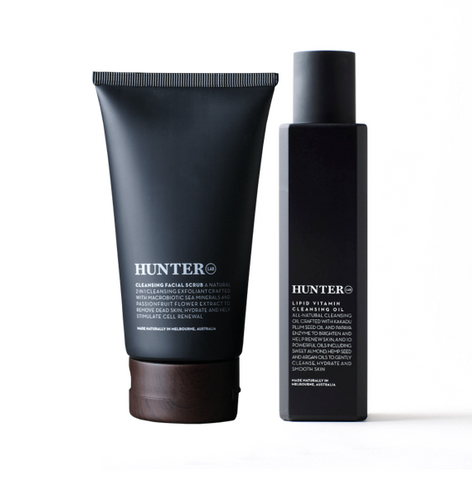 Hunter Lab Cleansing Facial Scrub & Lipid Vitamin Cleansing Oil Duo