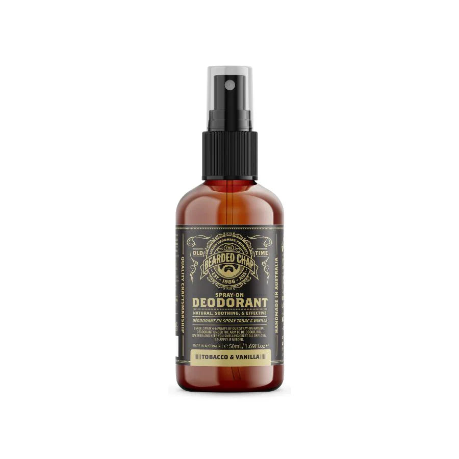 The Bearded Chap Tobacco & Vanilla Spray Deodorant 50ml