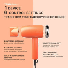 Load image into Gallery viewer, TOUCHBeauty Ionic Hair Dryer - Orange