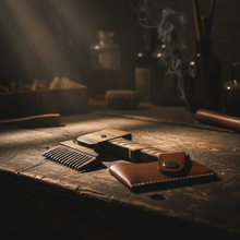 Load image into Gallery viewer, The Beard Struggle Mjolnir Comb Limited Edition with Leather Sheat