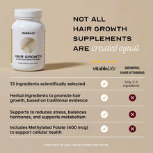 Load image into Gallery viewer, VitableLabs Hair Growth - 60 Capsules