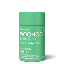 Load image into Gallery viewer, WOOHOO Deodorant &amp; Anti-Chafe Stick Wild (Ultra Strength Unisex) 60g