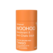 Load image into Gallery viewer, WOOHOO Deodorant &amp; Anti-Chafe Stick Tango (Sensitive Bicarb Free) 60g