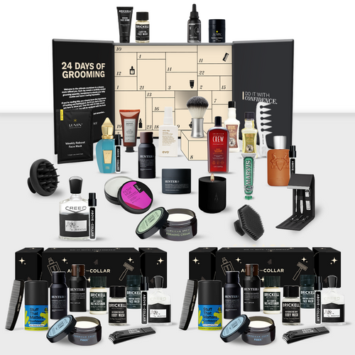 Above The Collar Men's Grooming Advent Calendar & Christmas Cracker Bundle