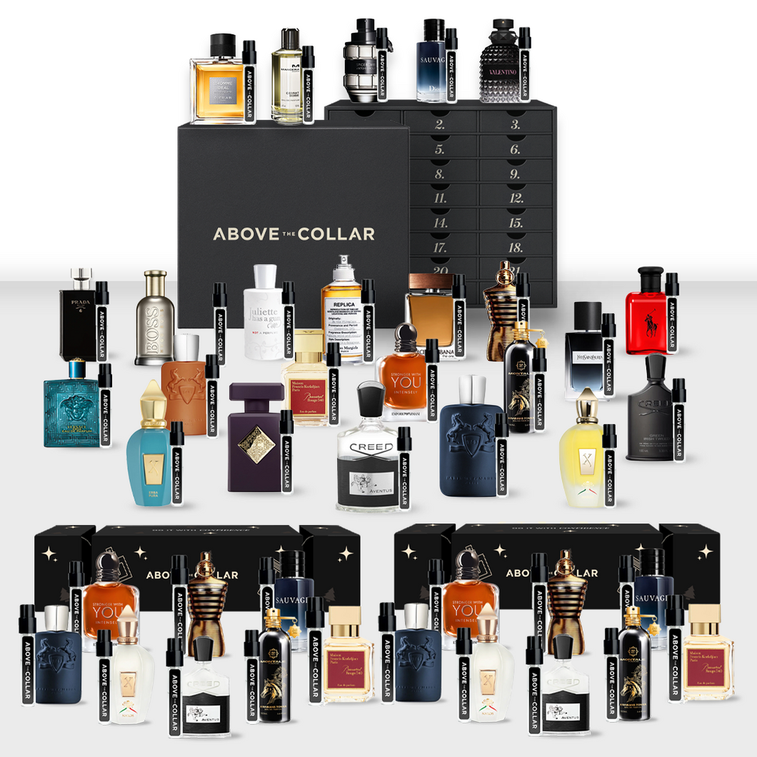 Above The Collar Fragrance Sample Advent Calendar & Fragrance Sample Cracker Bundle