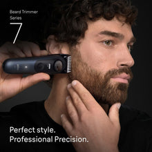 Load image into Gallery viewer, Braun Series 7 Professional Waterproof Beard Trimmer with Travel Case and Charging Stand BT7540