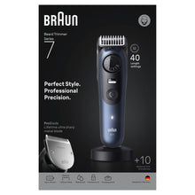Load image into Gallery viewer, Braun Series 7 Professional Waterproof Beard Trimmer with Travel Case and Charging Stand BT7540