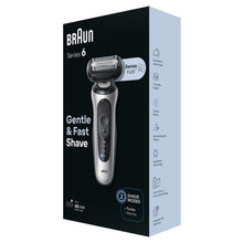 Load image into Gallery viewer, Braun Series 6 Electric Shaver for Men with Travel Case 62-S1000S Silver