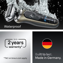 Load image into Gallery viewer, Braun Series 7 Electric Shaver for Men with Precision Trimmer Attachment Travel Case 72-C1200S Gold