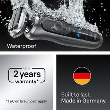 Load image into Gallery viewer, Braun Series 7 Electric Shaver for Men with Travel Case 72-G1000S Grey