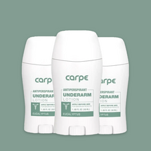 Load image into Gallery viewer, Carpe Antiperspirant Underarm Stick 50ml Trio Bundle