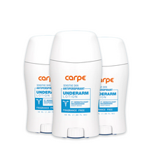 Load image into Gallery viewer, Carpe Antiperspirant Underarm Stick 50ml Trio Bundle