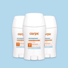 Load image into Gallery viewer, Carpe Antiperspirant Underarm Stick 50ml Trio Bundle