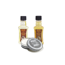 Load image into Gallery viewer, Reuzel Hair Wax, Grooming Tonic &amp; Shampoo Travel Trio