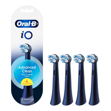 Load image into Gallery viewer, iO Advanced Clean Black Electric Toothbrush Replacement Heads, 4pk