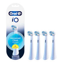 Load image into Gallery viewer, iO Advanced Clean White Electric Toothbrush Replacement Heads, 4pk