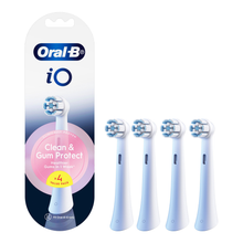 Load image into Gallery viewer, iO Clean &amp; Gum Protect White Electric Toothbrush Replacement Heads, 4pk