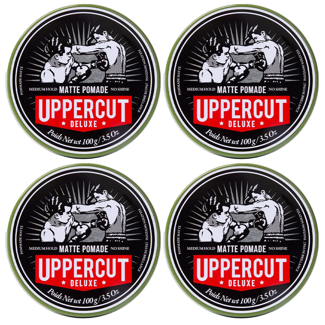 Uppercut Deluxe Matte Pomade 100g Quad Bundle