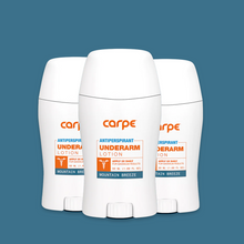 Load image into Gallery viewer, Carpe Antiperspirant Underarm Stick 50ml Trio Bundle