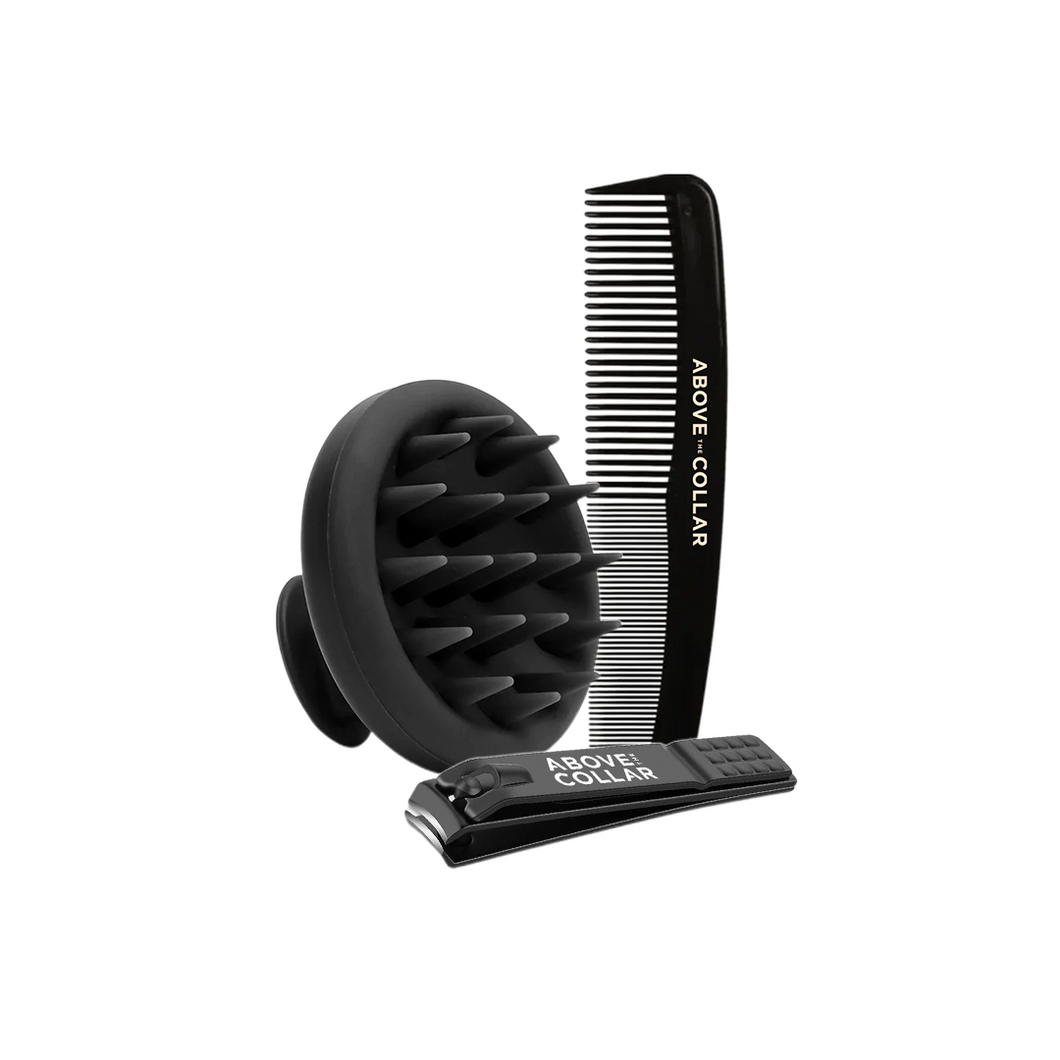 ATC Nail Clippers, Scalp Brush & Comb Trio