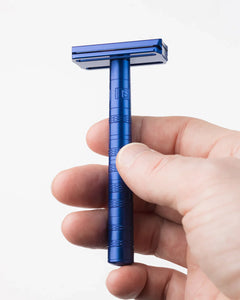 Henson Shaving AL13-M DE Safety Razor Steel Blue