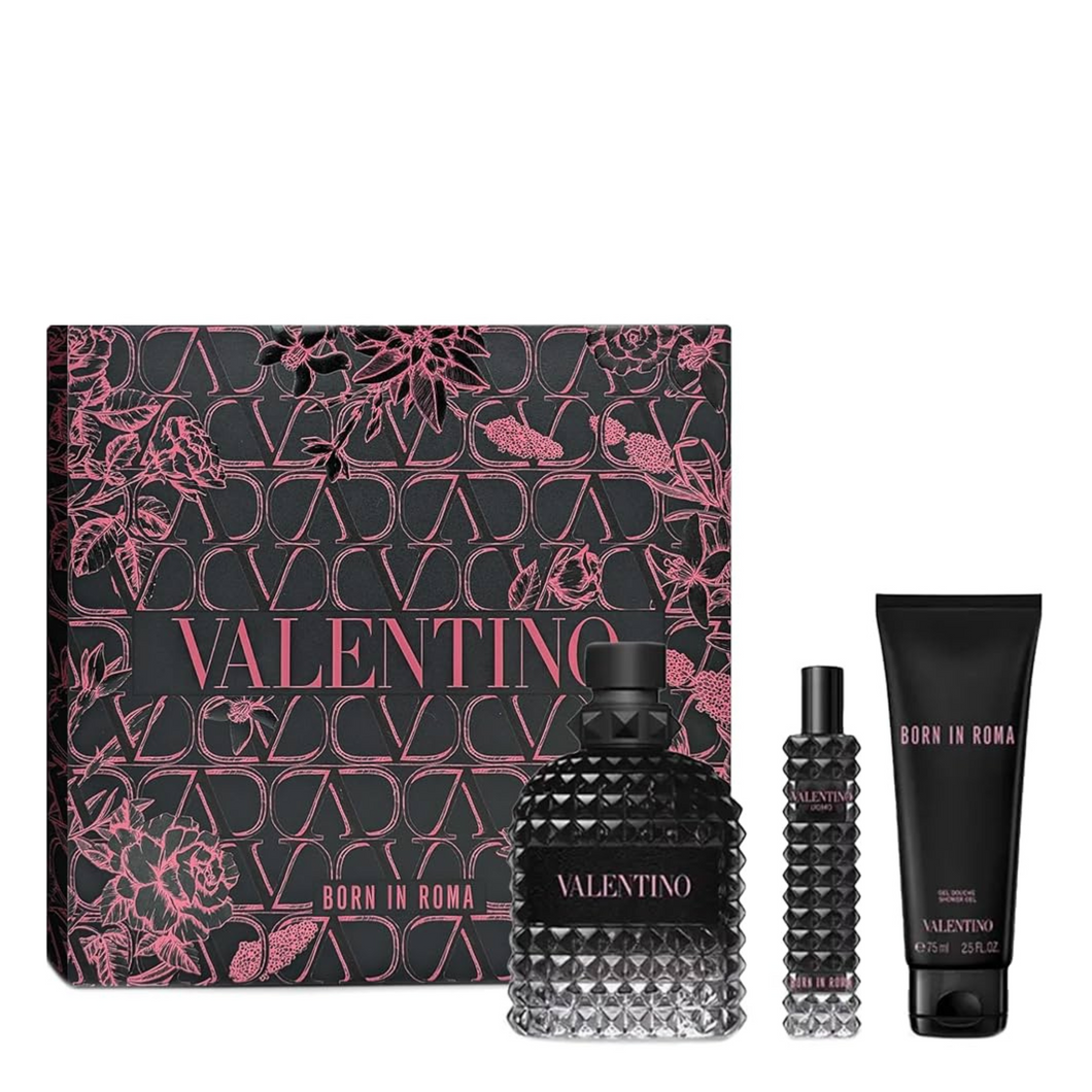 Valentino Born In Roma Uomo EDT 100ml 3 Piece Gift Set