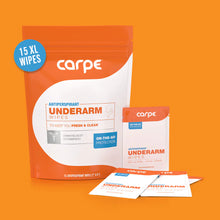 Load image into Gallery viewer, Carpe Underarm Wipes - 15 Pack