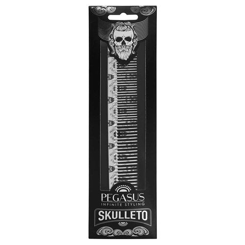 Pegasus Skulleto 202 Styling Comb Silver