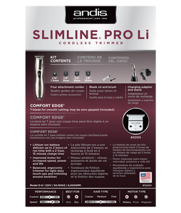 Andis Slimline Pro Li Cordless Trimmer Chrome