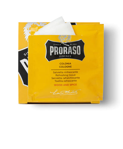 Proraso Cologne Wipes Wood & Spice 6 Sachets