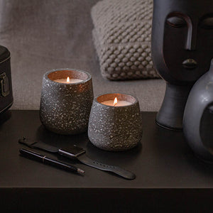 Koch & Co Terrazzo Ambergris Grey Large Scented Candle