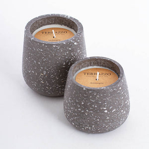 Koch & Co Terrazzo Ambergris Grey Large Scented Candle