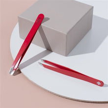 Load image into Gallery viewer, Rubis Classic Slant Tweezer - Red
