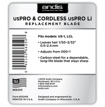 Load image into Gallery viewer, Andis Replacement Blade For US Pro/cordless US Pro Li Series